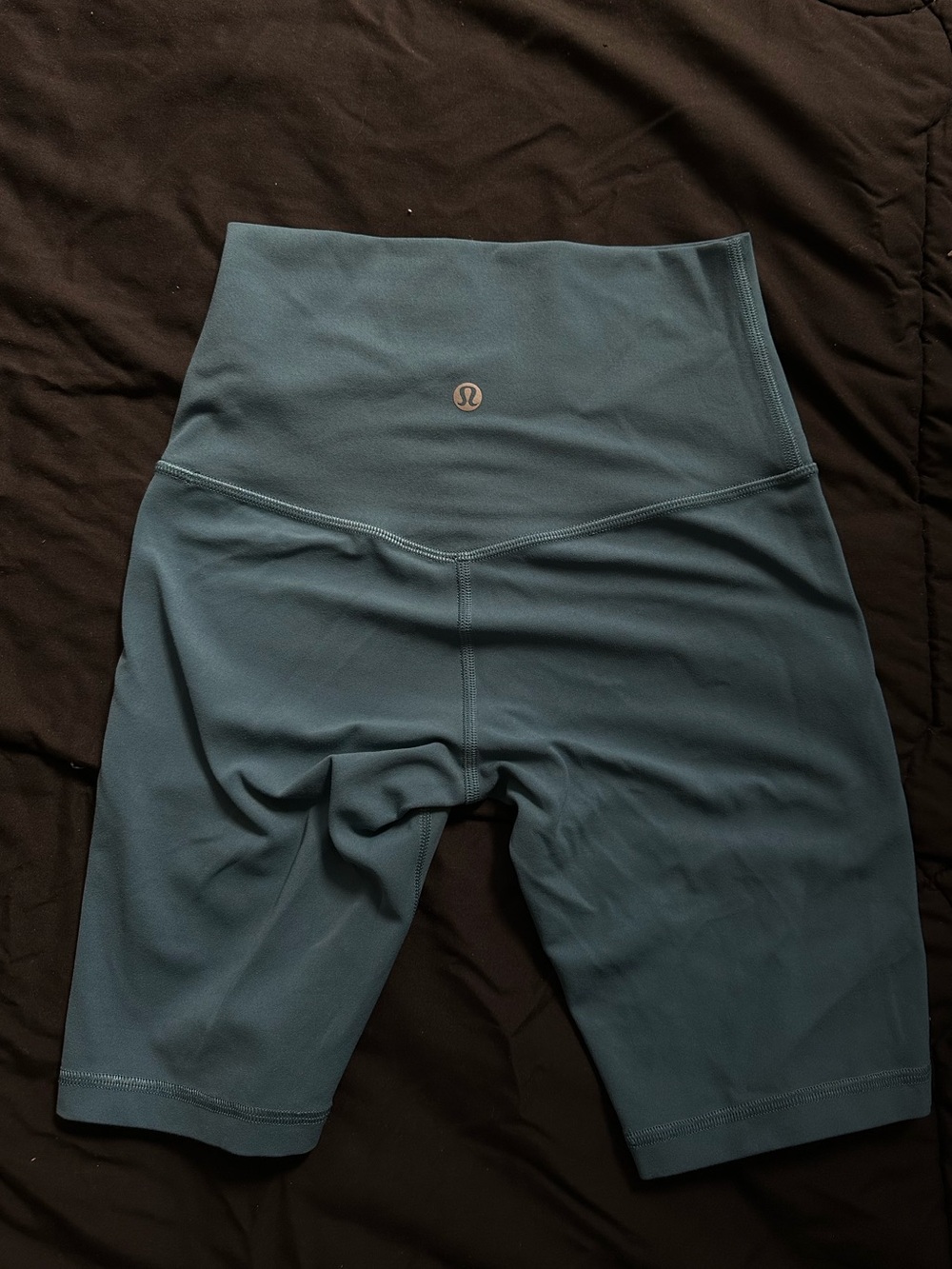 lululemon athletica High-Rise Teal Bike Shorts with Logo